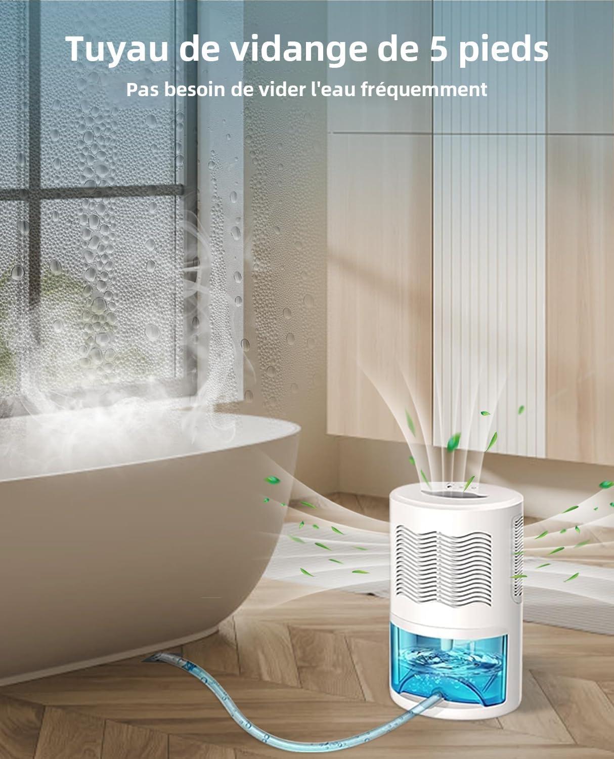 image:imageDeshumidificateur d Air 2000mlDshumidificateur lectrique Compact et Silencieux pour Chambre Coucher Avec 7 Couleurs de Lumire pour Chambre Armoire de Salle de Bain RV CuisineVertVert
