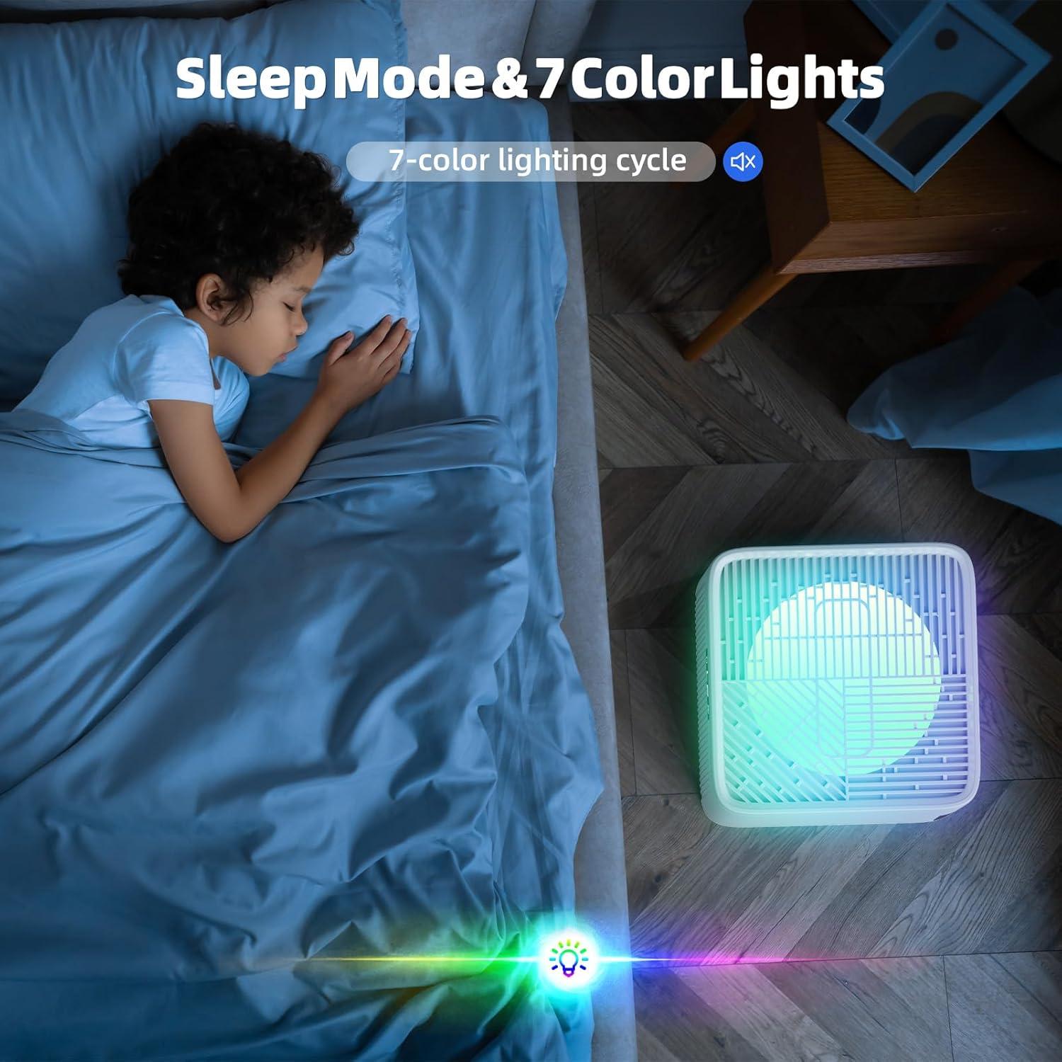 image:imageDeshumidificateur dair 2200MLElectrique Portable Arrt Automatique Minuterie 212hdshumidification EfficaceSilencieuxRsistance La MoisissureLumire7 LED CouleurChambreBain Blanc Pro