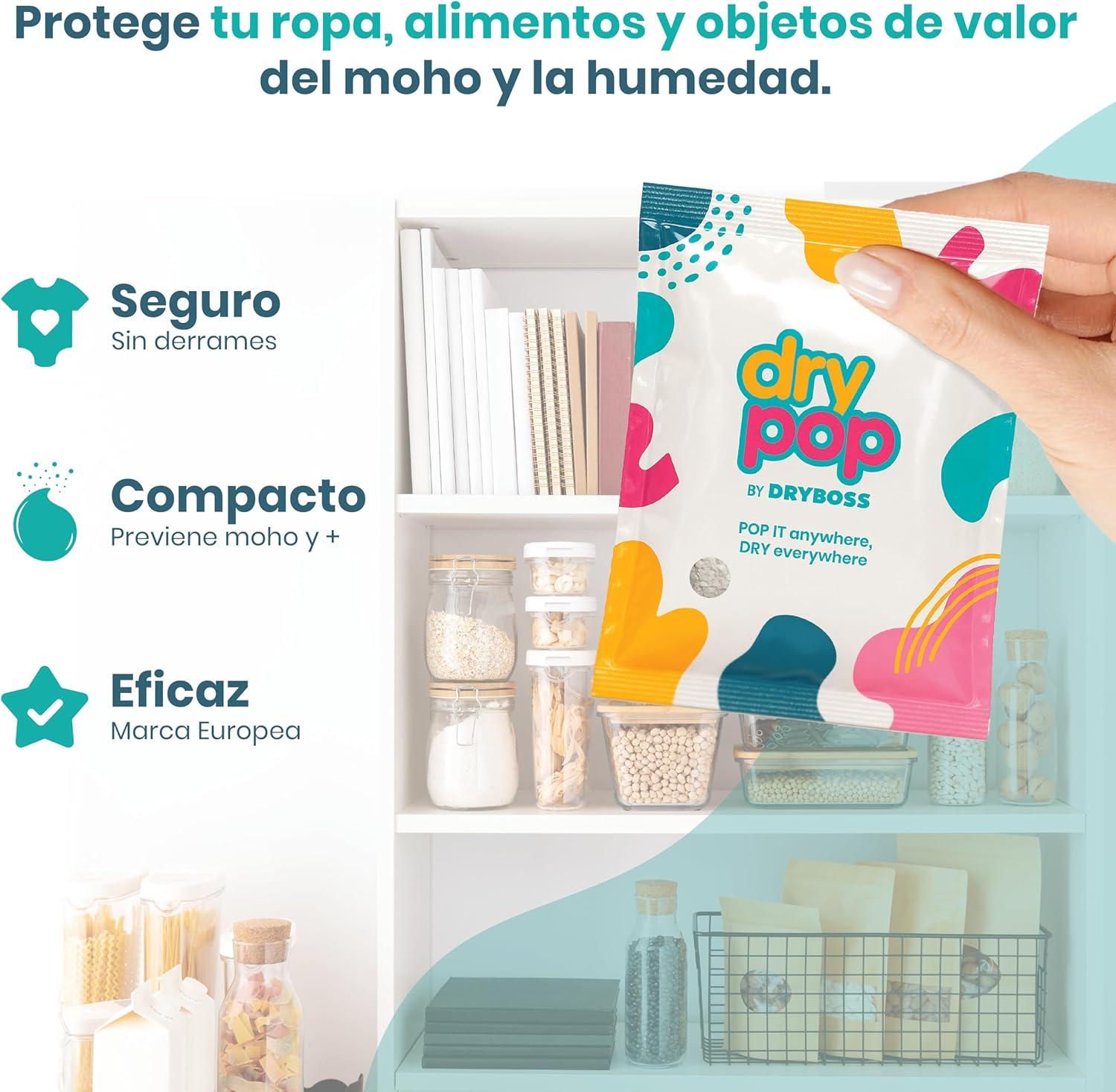 image:imagePack 18 Sachets AntiHumidit Tiroirs Dshumidificateur DRYPOP 20G Absorbeur DHumidit Sr Et Compact Pour Armoires Placards Caves Chambres Salle De Bain Voitures Et Caravanes