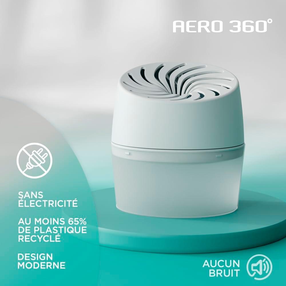 image:imageRubson AERO 360 Absorbeur dhumidit Compact 1 appareil 1 recharge de 450 g Dshumidificateur dair antiodeur Absorbeur antihumidit ampamp condensationUnique