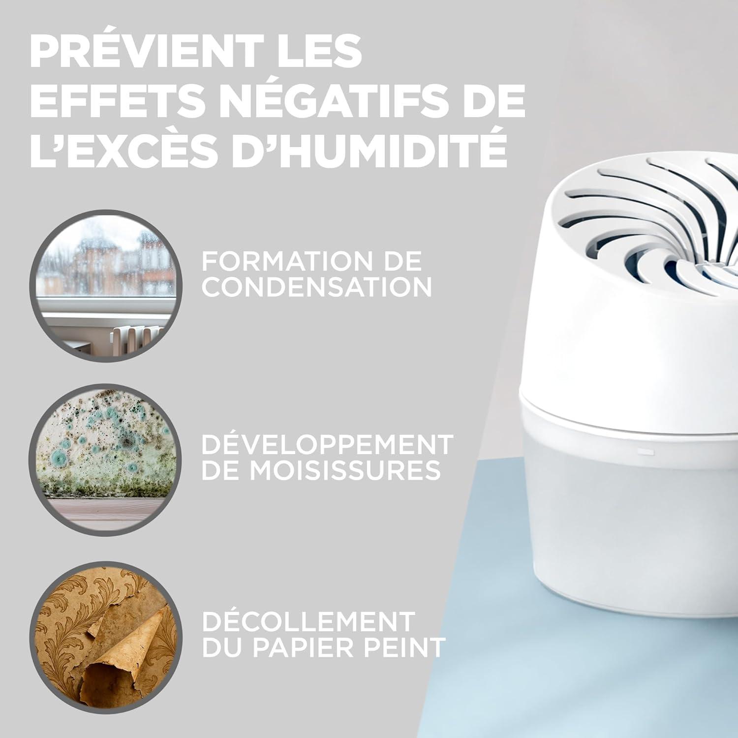 image:imageRubson AERO 360 Absorbeur dhumidit Compact 1 appareil 1 recharge de 450 g Dshumidificateur dair antiodeur Absorbeur antihumidit ampamp condensationUnique