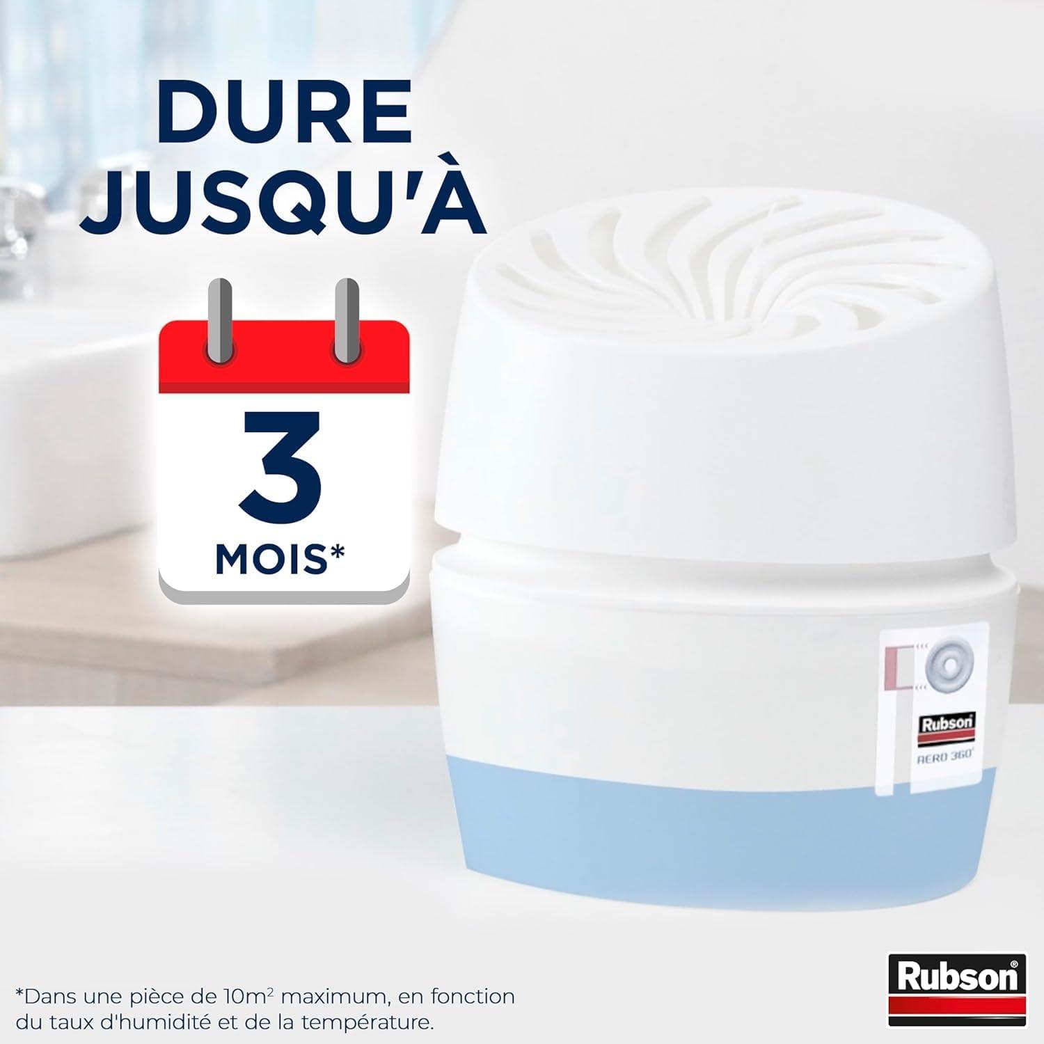 image:imageRubson AERO 360 Absorbeur dhumidit Compact 1 appareil 1 recharge de 450 g Dshumidificateur dair antiodeur Absorbeur antihumidit ampamp condensationUnique