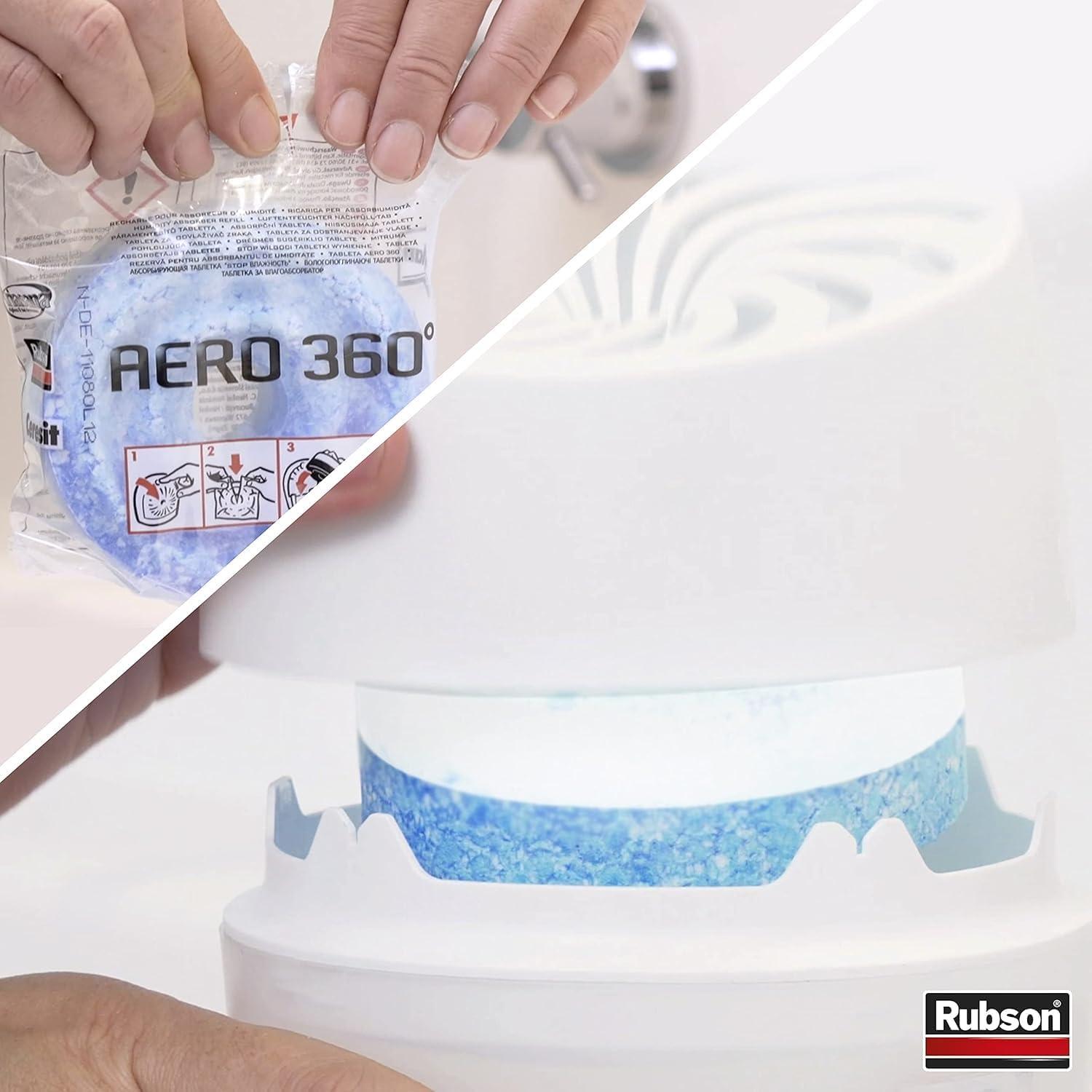 image:imageRubson AERO 360 Absorbeur dhumidit Compact 1 appareil 1 recharge de 450 g Dshumidificateur dair antiodeur Absorbeur antihumidit ampamp condensationUnique