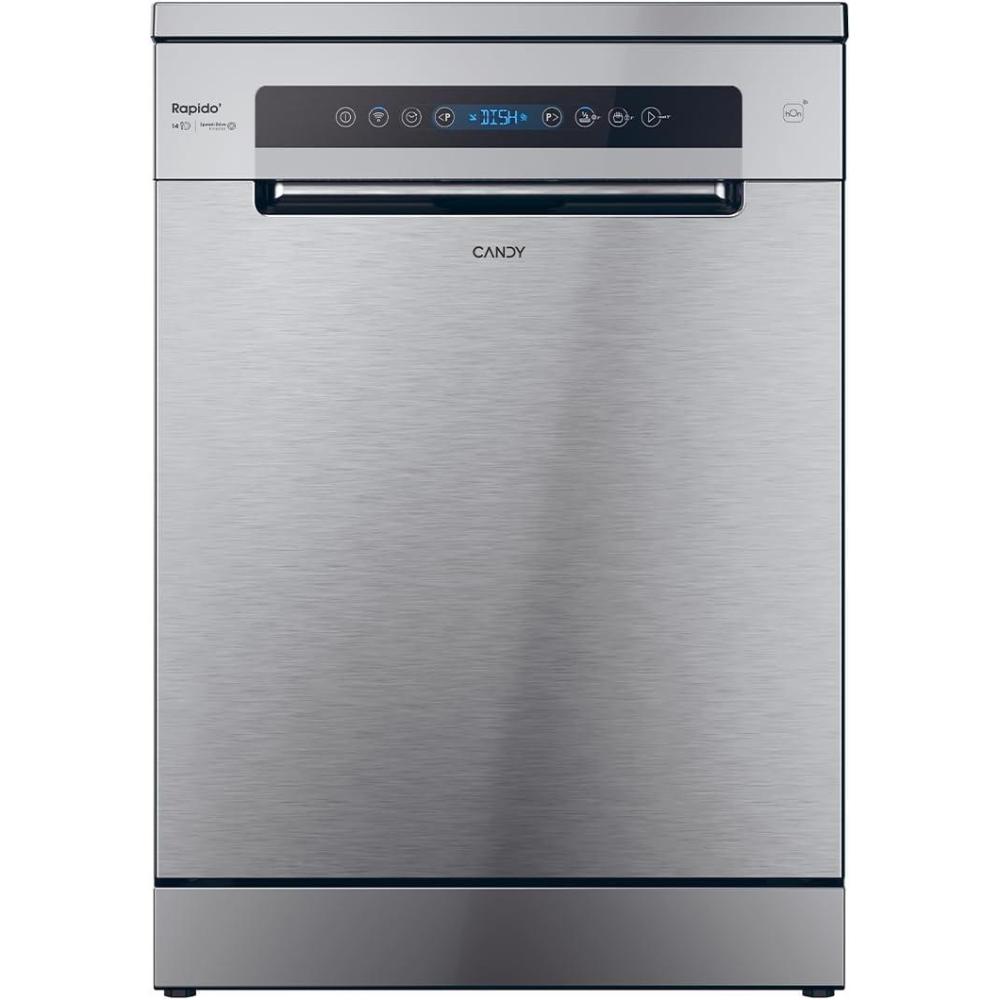 image:imageCANDY LaveVaisselle Pose Libre 14 Couverts Classe nergtique C Maxi Cuve Wash ampamp Dry 35 min Ouverture Automatique Contrle Distance Inox 60 x 82 cm Modle CF 4C6F0X14 Couverts Inox