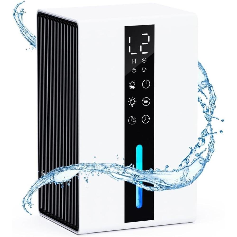 image:imageDeshumidificateur d Air 18L Dshumidificateur Electrique 225W co Deshumidificateur Electrique 2 Vitesses FaibleHaute AutoDgivrage ampamp Arrt Auto Timer 48H 30dB Silencieux pour Chambre