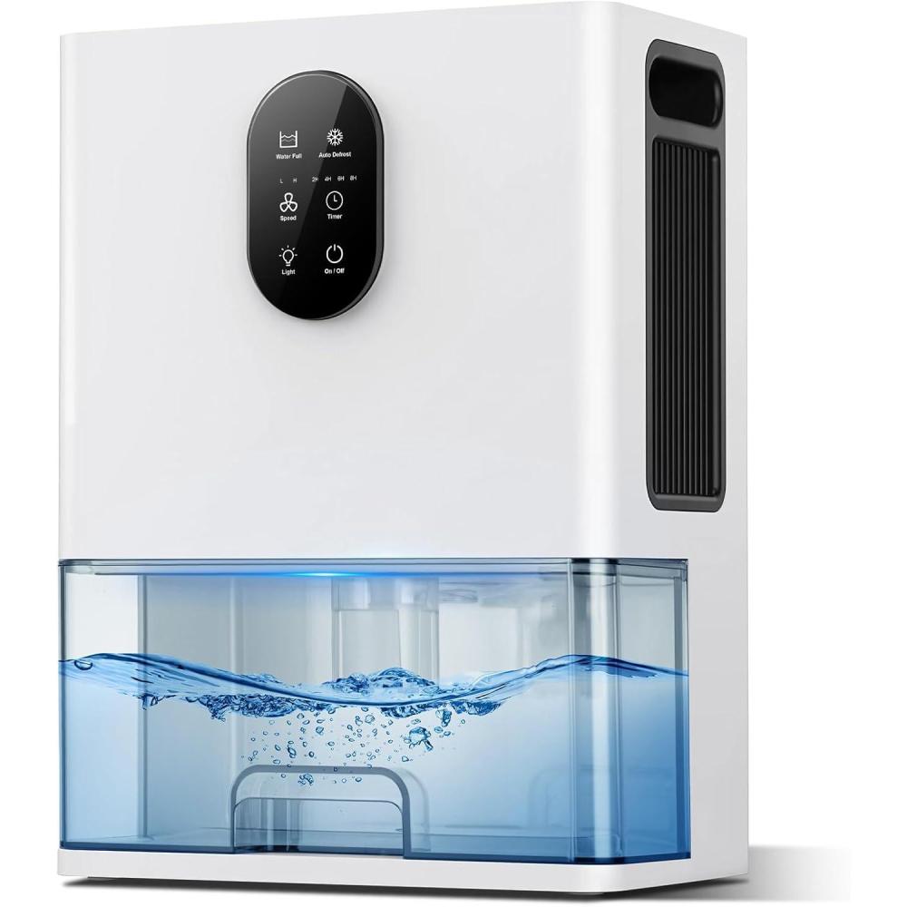 image:imageDeshumidificateur d Air Anti Moisissure 3000ML Dshumidificateur Electrique Silencieux Portable Dehumidifier pour la Maison Arrt Automatique 7 Lumires de Couleur Dgivrage Automatique