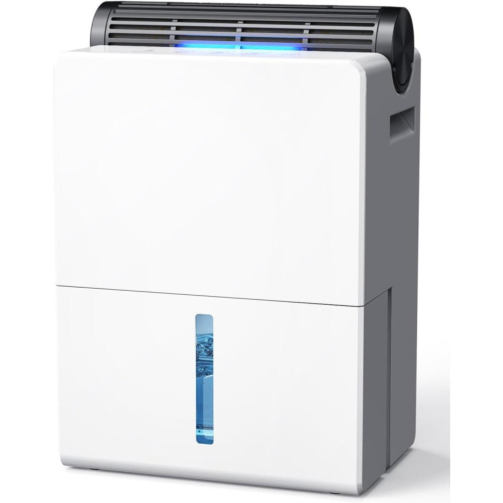 image:imageDeshumidificateur d air 2700ML Dshumidificateur Maison Puissant et Silencieux 800mlJour Idal pour Pices jusqu 20 m Mode Nuit Timer Dgivrage Automatique