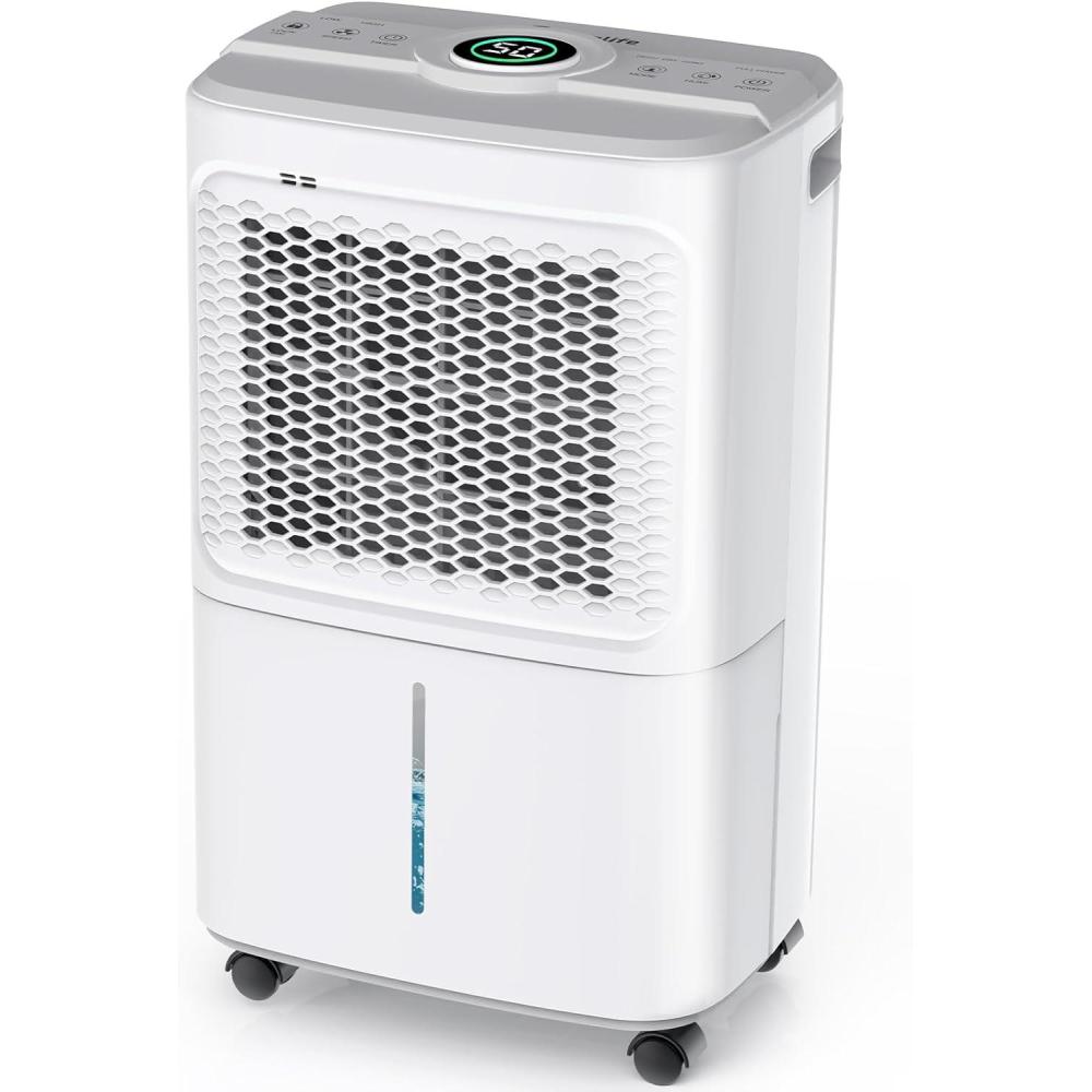 image:imageDshumidificateur lectrique 12 l 190 W conome en nergie pour 20 m avec affichage numrique et panneau de contrle tactile 3 modes 2 options de vidange minuterie 24 h12 L