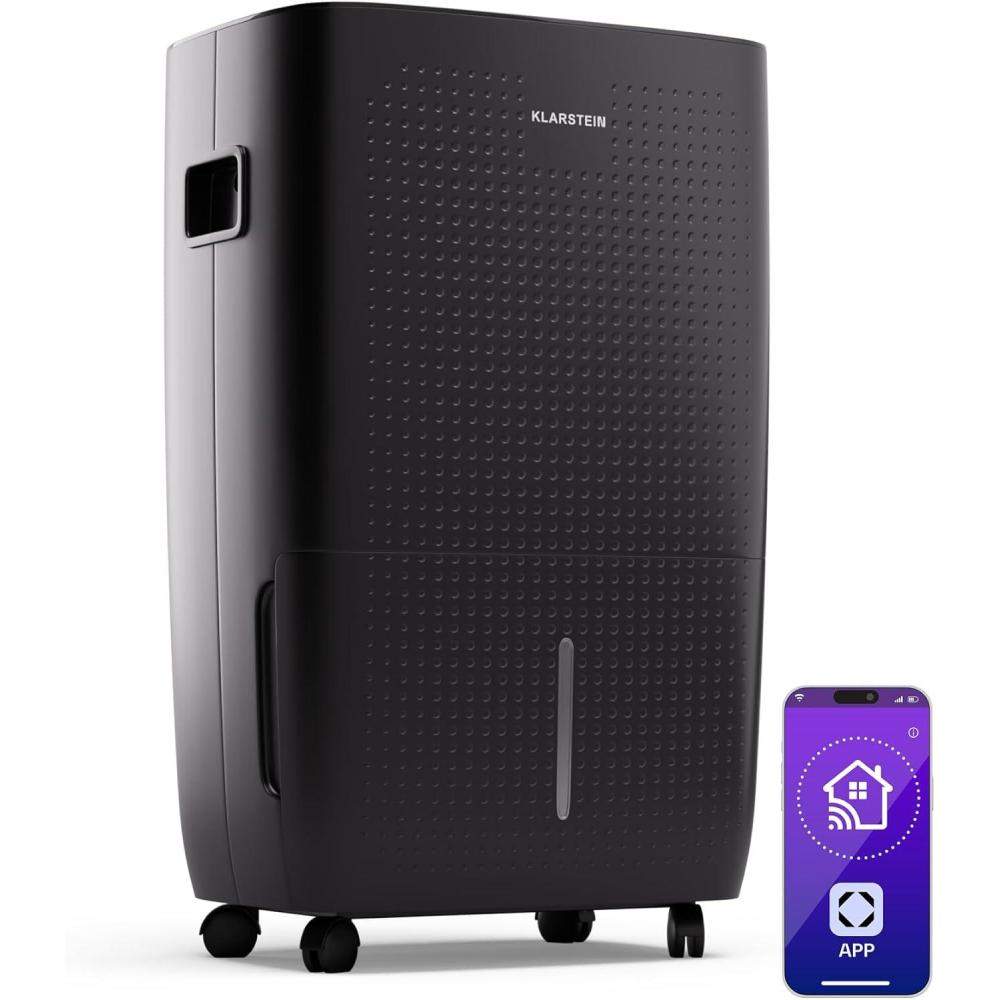 image:imageKlarstein DryFy Grand Smart 70L dshumidificateur dair WiFi minuterie 24h rservoir 8 L antimoisissure portable dshumidificateur lectrique pour cave ampamp pices 6090 mAnthracite
