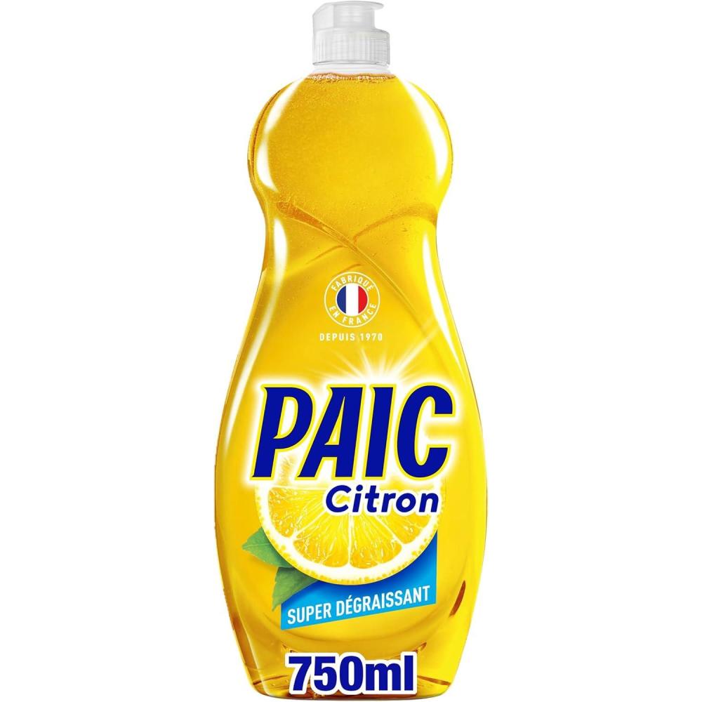 image:imagePAIC Liquide Vaisselle Paic Citron Super Dgraissant Nettoie Dgraisse limine les mauvaises odeurs 15L Lot de 4Citron 750ml