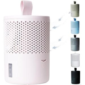AbsoDry Duo Family – Déshumidificateur d&rsquo;air anti moisissure non électrique – Absorbeur d&rsquo;humidité – Pour une meilleure qualité de l&rsquo;air – Anti humidité maison, salle de bain, chambre – Gris foncé(Rose)