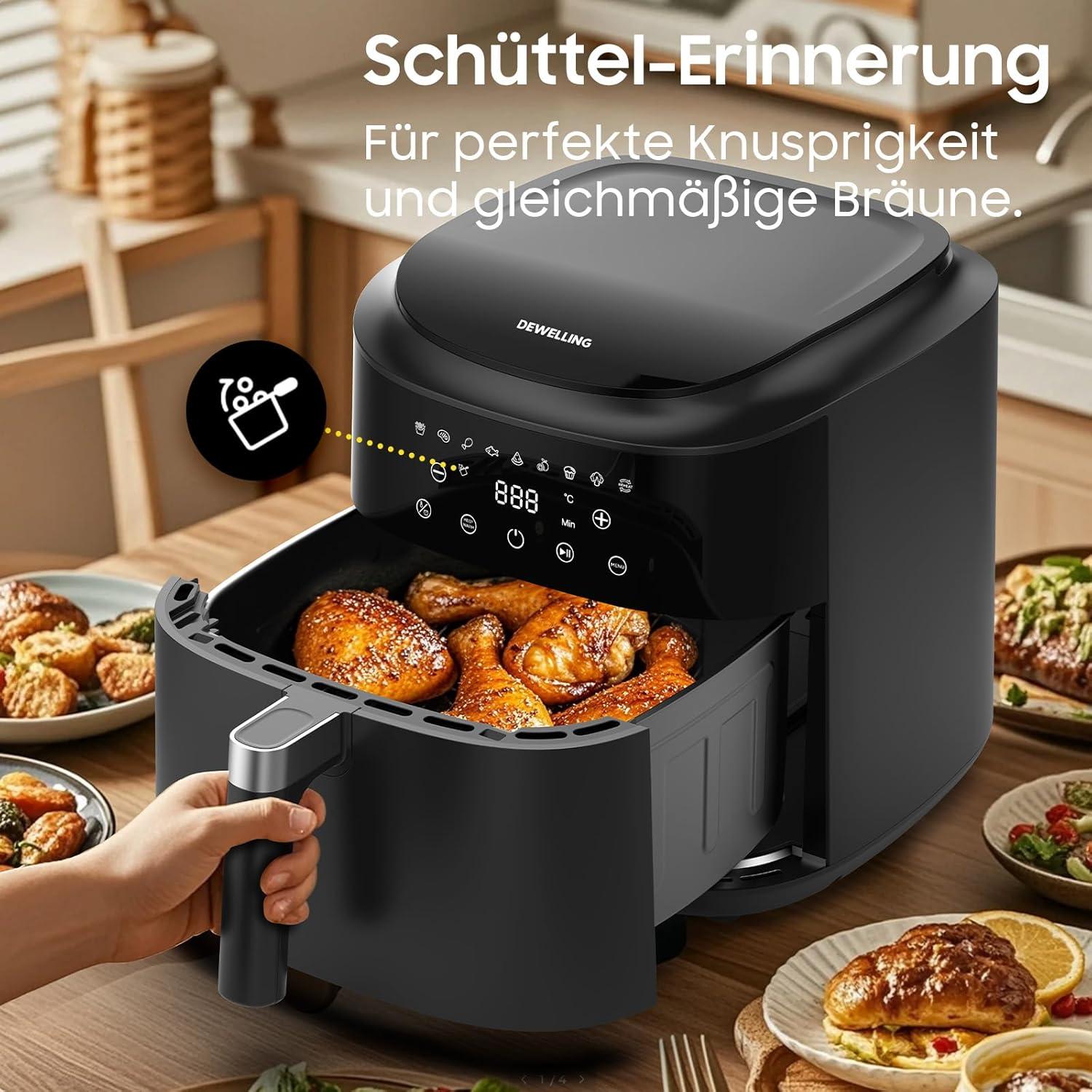 image:imageAir Fryer XXL 9L 2350W Friteuse air pour une cuisson rapide 9 programmes cran LED et fonction maintien au chaud friteuse sans huile moderne pour repas familiaux