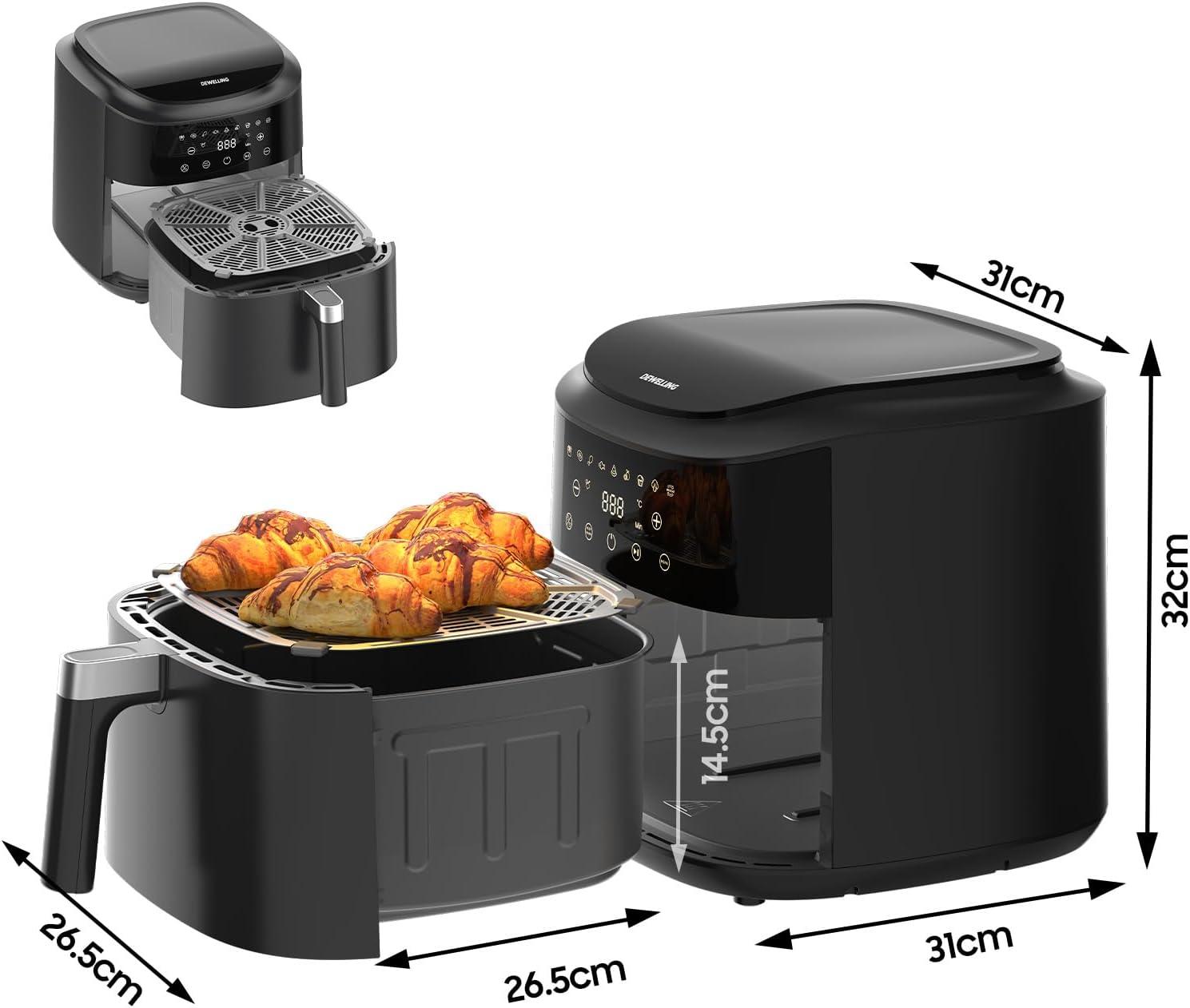 image:imageAir Fryer XXL 9L 2350W Friteuse air pour une cuisson rapide 9 programmes cran LED et fonction maintien au chaud friteuse sans huile moderne pour repas familiaux
