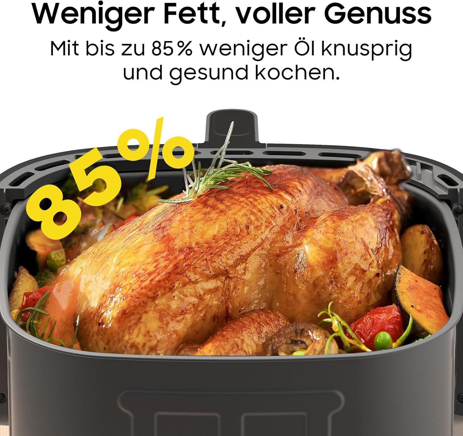 image:imageAir Fryer XXL 9L 2350W Friteuse air pour une cuisson rapide 9 programmes cran LED et fonction maintien au chaud friteuse sans huile moderne pour repas familiaux