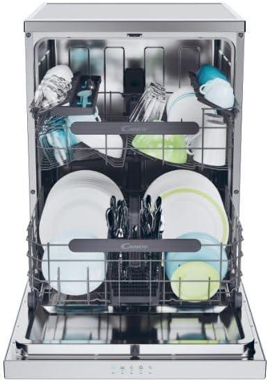 image:imageCANDY LaveVaisselle Rapido 14 Couverts Classe nergtique E Maxi Cuve Wash ampamp Dry 35 min Ouverture Automatique Contrle Distance Blanc 60 x 85 cm Modle CF 4E7L0A