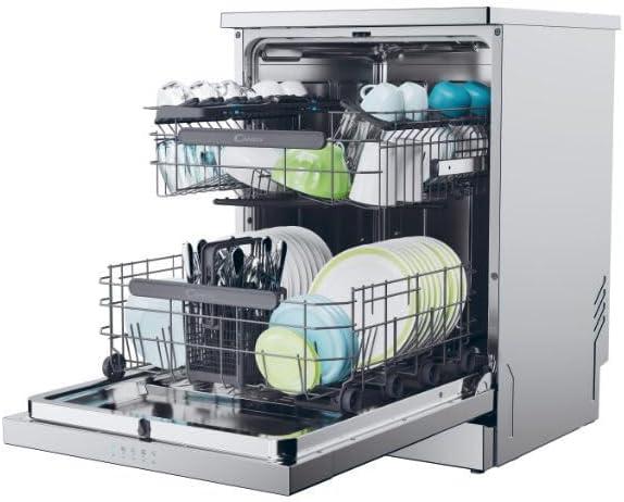 image:imageCANDY LaveVaisselle Rapido 14 Couverts Classe nergtique E Maxi Cuve Wash ampamp Dry 35 min Ouverture Automatique Contrle Distance Blanc 60 x 85 cm Modle CF 4E7L0A