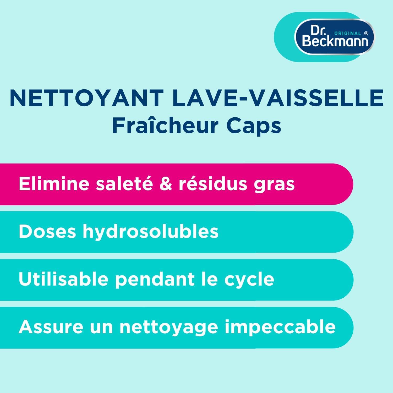image:imageDr Beckmann Nettoyant LaveVaisselle Fracheur 3 doses de 20g CitronNettoyant LaveVaisselle Caps