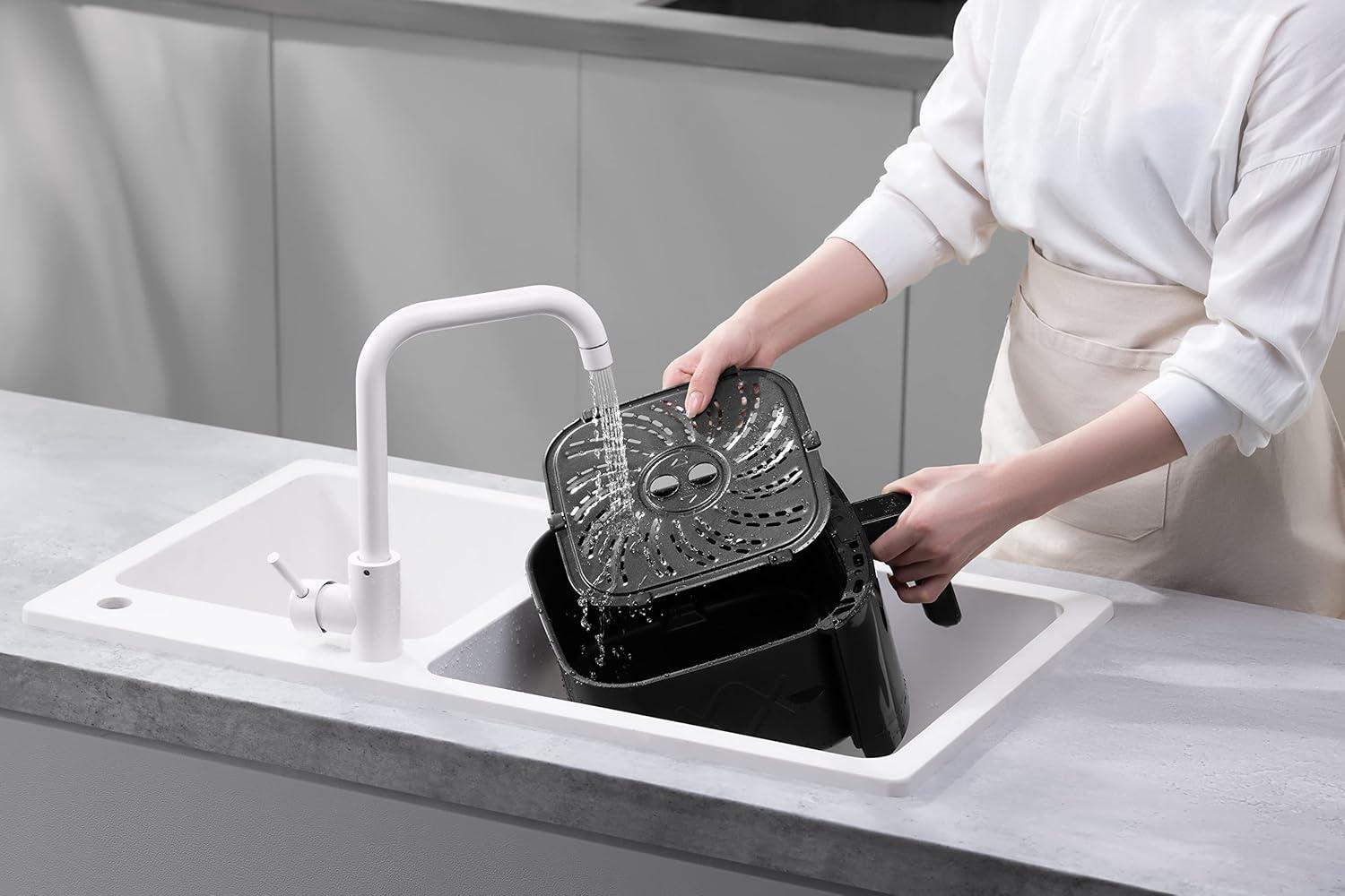 image:imageXIAOMI Air Fryer 6L Friteuse air chaud XXL 1500 W rglable de 40 200 circulation dair chaud 360 6 programmes friture sans huile noire