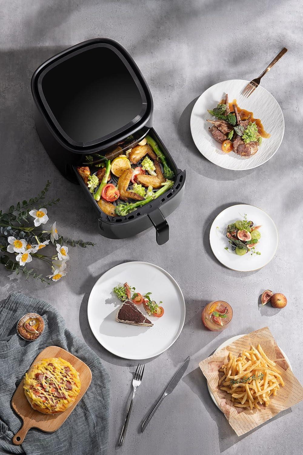 image:imageXIAOMI Air Fryer 6L Friteuse air chaud XXL 1500 W rglable de 40 200 circulation dair chaud 360 6 programmes friture sans huile noire