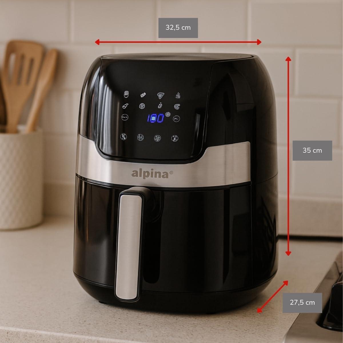 image:imagealpina Airfryer Friteuse lectrique 35L 80 200 C Minuterie jusqu 60 minutes 1400W cran Numrique Noir