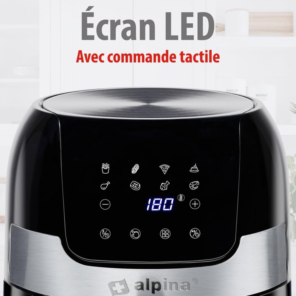 image:imagealpina Airfryer Friteuse lectrique 35L 80 200 C Minuterie jusqu 60 minutes 1400W cran Numrique Noir