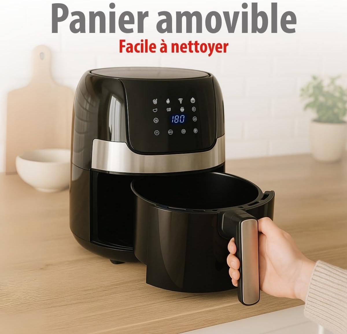 image:imagealpina Airfryer Friteuse lectrique 35L 80 200 C Minuterie jusqu 60 minutes 1400W cran Numrique Noir