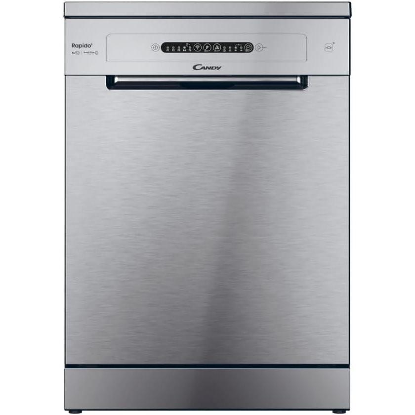 image:imageCANDY LaveVaisselle Rapido 14 Couverts Classe nergtique E Maxi Cuve Wash ampamp Dry 35 min Ouverture Automatique Contrle Distance Blanc 60 x 85 cm Modle CF 4E7L0A