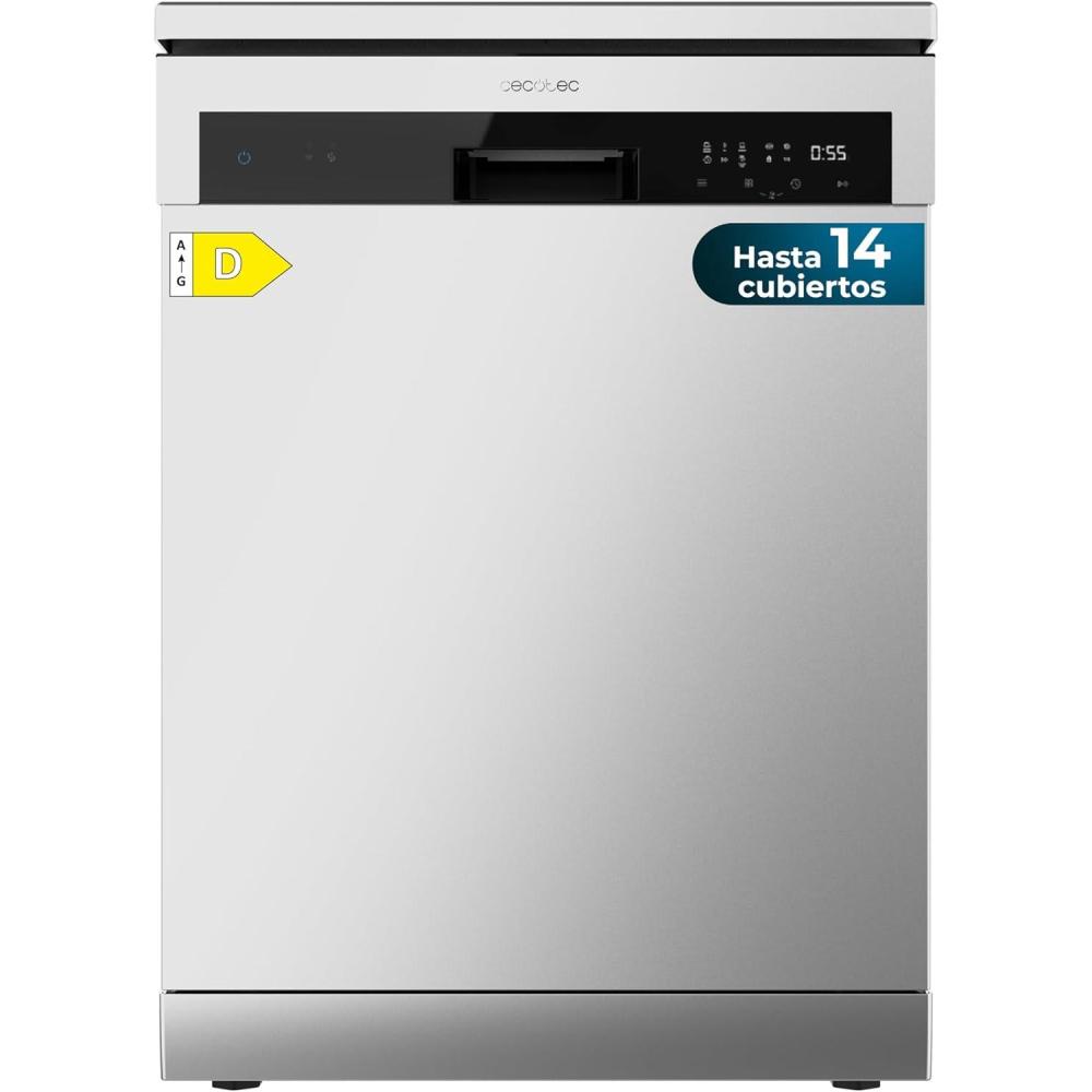 image:imageCecotec Lavevaisselle 60 cm Indpendant Bolero Aguazero 6500 Dark C 15 Couverts 3e Plateau 6 Programmes avec Dual Zone Wash Dry Ouverture Auto Demicharge Dpart Diffr Moteur Inverter PlusInox