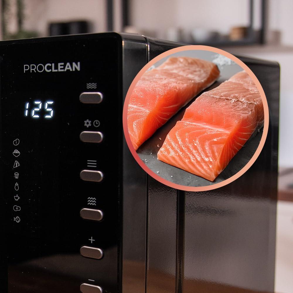 image:imageCecotec Microondes Numrique avec Grill de 23L Proclean 5130 800W et 1000W de Grill Cuisson Uniforme 5 Niveaux de Puissance Fonction Dconglation Minuterie 60mins Plateau Tournant 285mm
