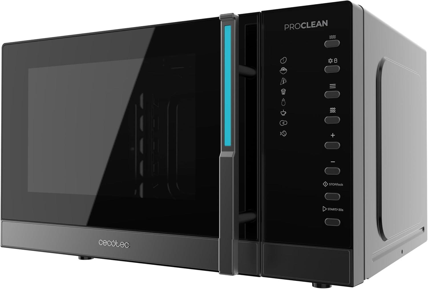 image:imageCecotec Microondes Numrique avec Grill de 23L Proclean 5130 800W et 1000W de Grill Cuisson Uniforme 5 Niveaux de Puissance Fonction Dconglation Minuterie 60mins Plateau Tournant 285mm