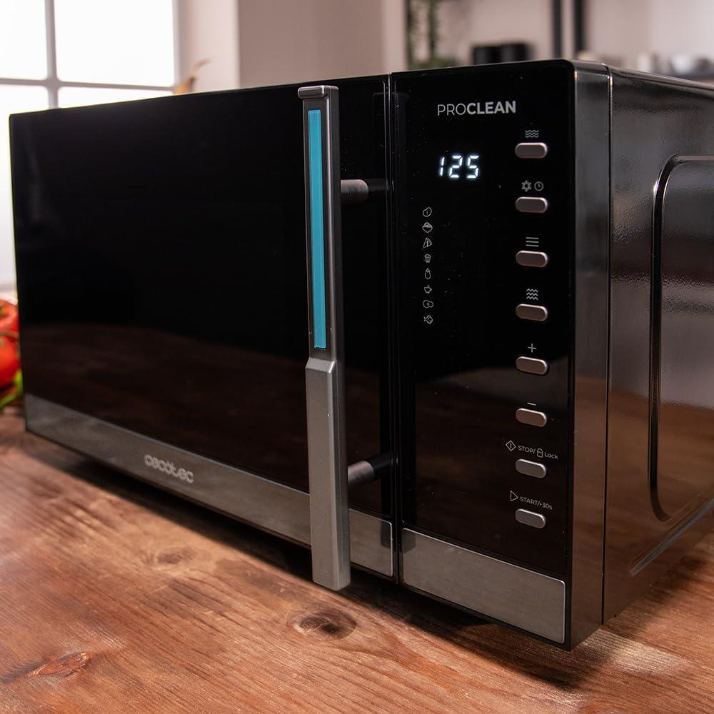 image:imageCecotec Microondes Numrique avec Grill de 23L Proclean 5130 800W et 1000W de Grill Cuisson Uniforme 5 Niveaux de Puissance Fonction Dconglation Minuterie 60mins Plateau Tournant 285mm