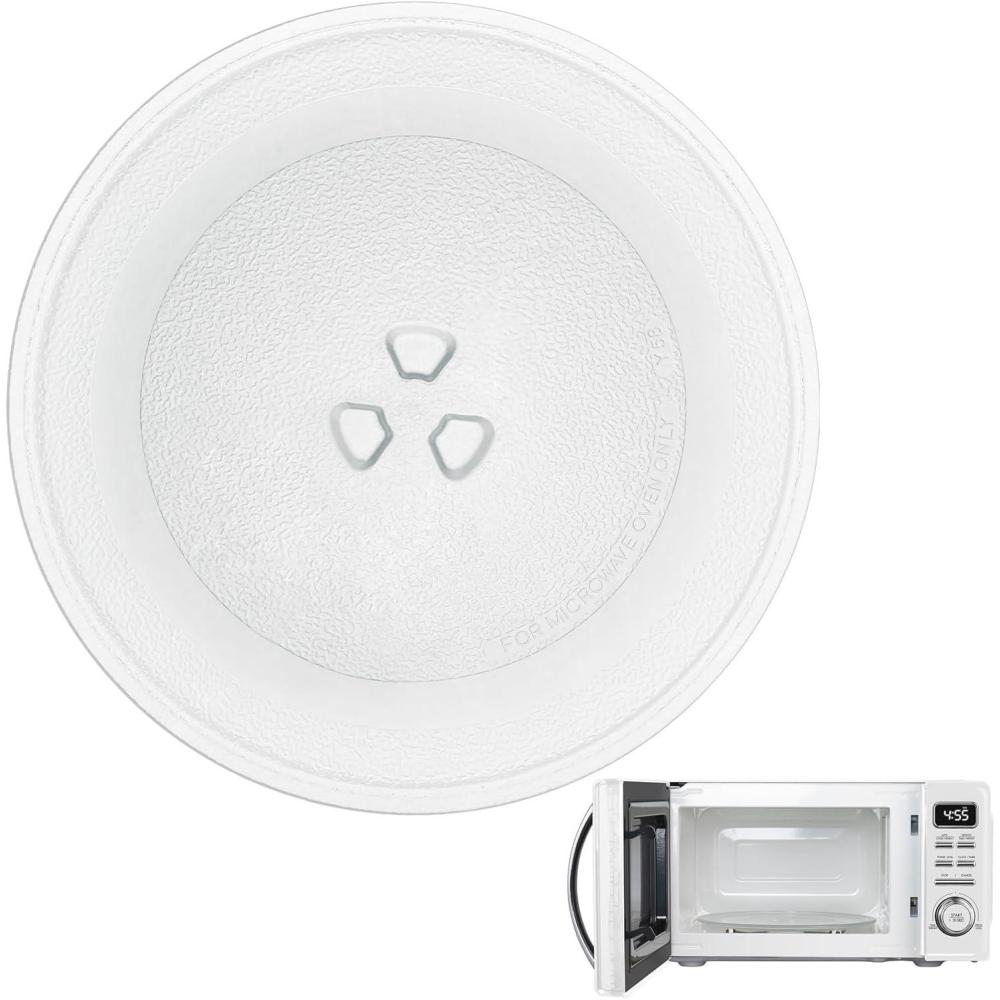 image:imagePlateau micro onde 245 cm en verre plateau tournant de rechange avec 3 points de maintien intgrs plateau rond compatible avec micro onde support circulaire1619cm