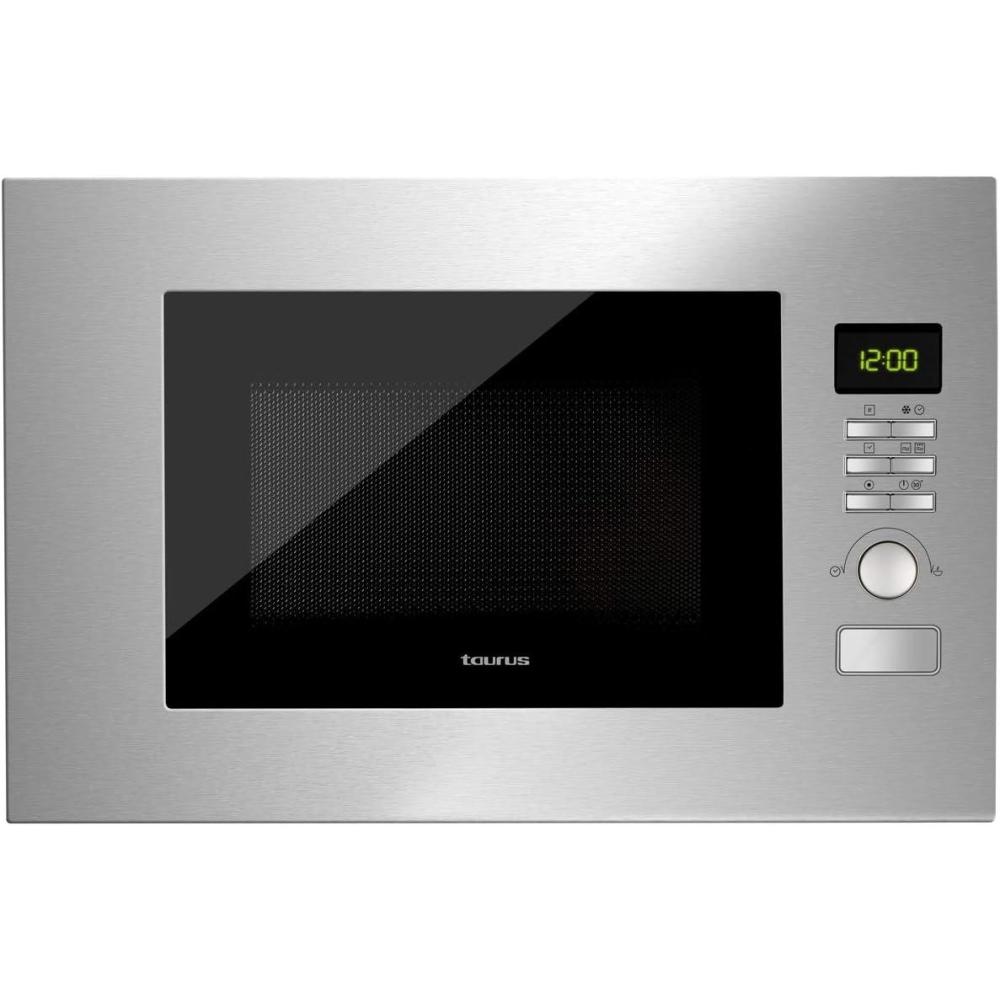 image:imageTaurus Fastwave 25 Digital Microondes 900W 25L Fonction grill 1000W Mode ECO Dconglation MultiCook QuickStart Programmable Autoclean Revtement ShinyampampClean 99min InoxEncastrable
