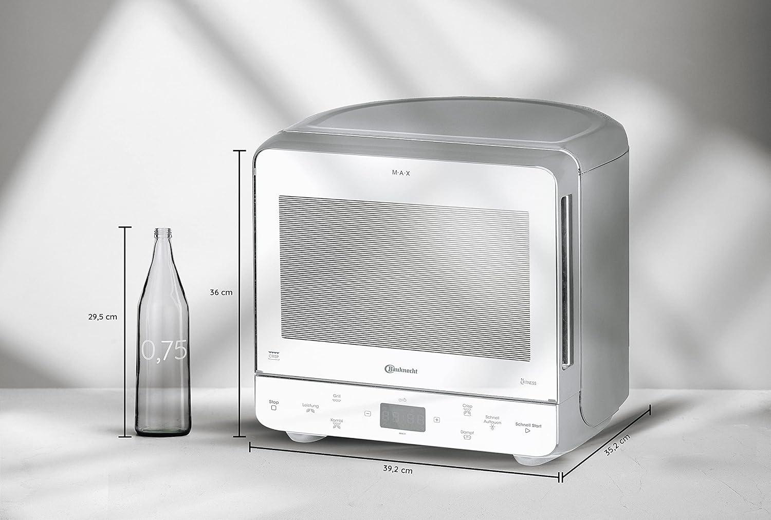 image:imageBauknecht MW 39 WSL Combin grill et microondesFonction Crisp 700 WChambre de cuisson 13 lDesign super compactFonction cuisson vapeurFonction dconglation rapide BlancargentSingle