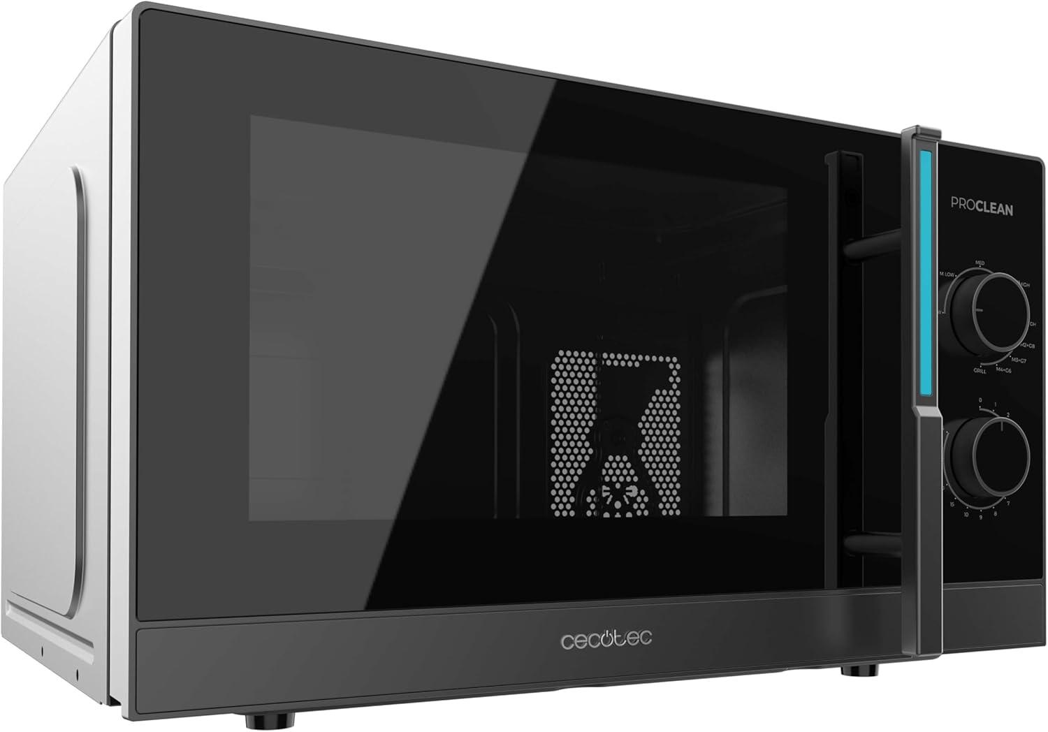image:imageCecotec Microondes Mcanique avec Grill de 23L Proclean 4120 800W et 1000W de Grill Cuisson Uniforme 8 Niveaux de Puissance Fonction Dconglation Minuterie 35mins Plateau Tournant 285mm