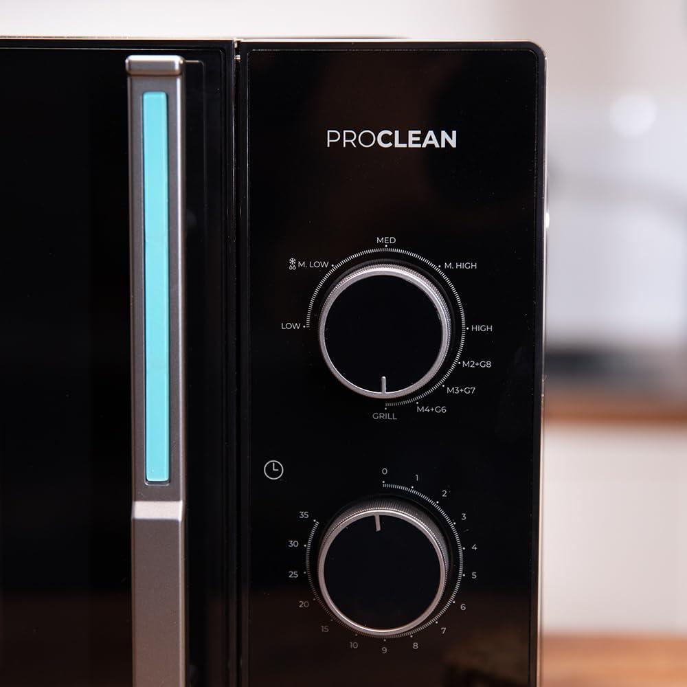 image:imageCecotec Microondes Mcanique avec Grill de 23L Proclean 4120 800W et 1000W de Grill Cuisson Uniforme 8 Niveaux de Puissance Fonction Dconglation Minuterie 35mins Plateau Tournant 285mm