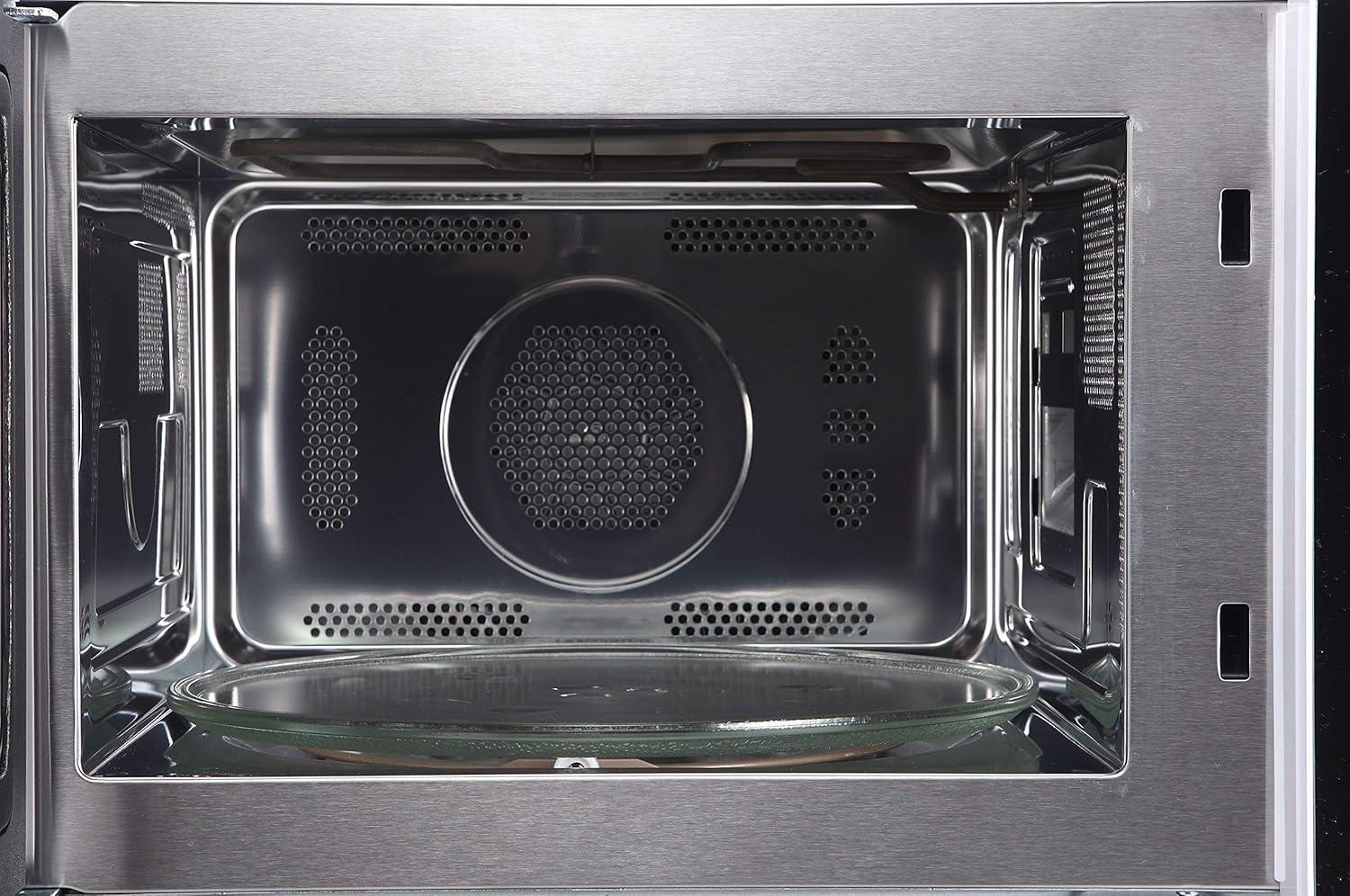 image:imageMicroondes posable GE2626S 900W Gril quartz 1000W Autoprogramme 8 positions 3 mmoires Speed Defrost PT 32cm silver