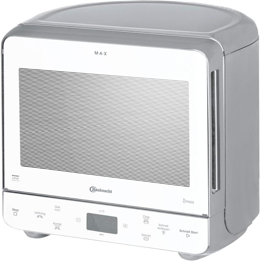image:imageBauknecht MW 39 WSL Combin grill et microondesFonction Crisp 700 WChambre de cuisson 13 lDesign super compactFonction cuisson vapeurFonction dconglation rapide BlancargentSingle