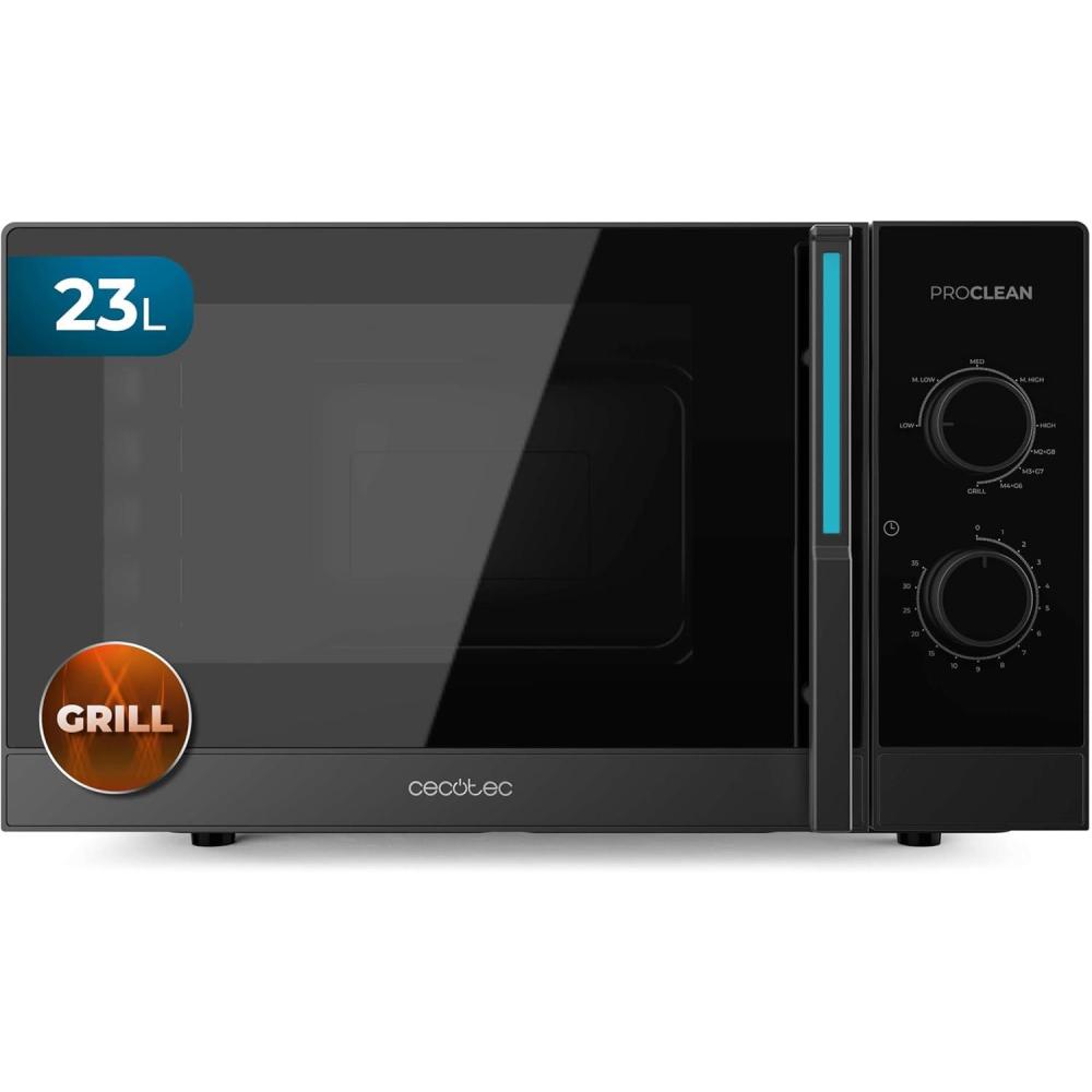 image:imageCecotec Microondes Mcanique avec Grill de 23L Proclean 4120 800W et 1000W de Grill Cuisson Uniforme 8 Niveaux de Puissance Fonction Dconglation Minuterie 35mins Plateau Tournant 285mm