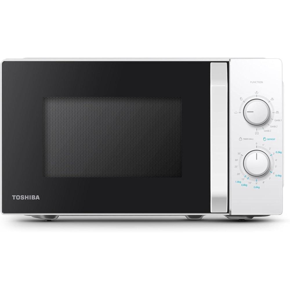 image:imageToshiba MW2MG20PWH Microondes 3 en 1 avec gril 20 L 5 niveaux rglables minuterie 800 W gril 1000 W blanc