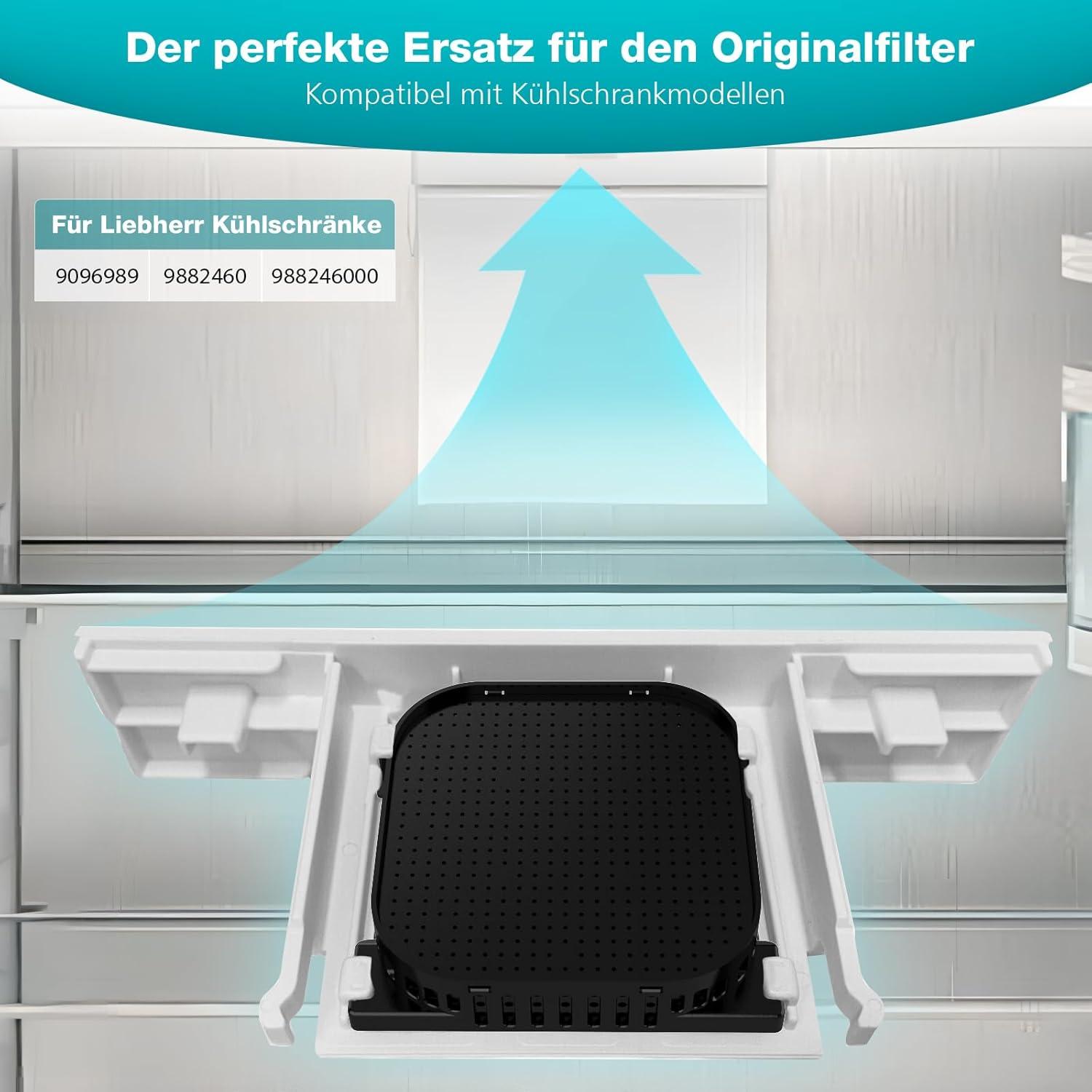 image:imageFiltre charbon actif pour rfrigrateur Liebherr 9096989 9882460 988246000 Fresh Air Filtre de rechange pour rfrigrateur Liebherr Noir filtre charbon actif 1 pice1 Filtre Charbon Actif