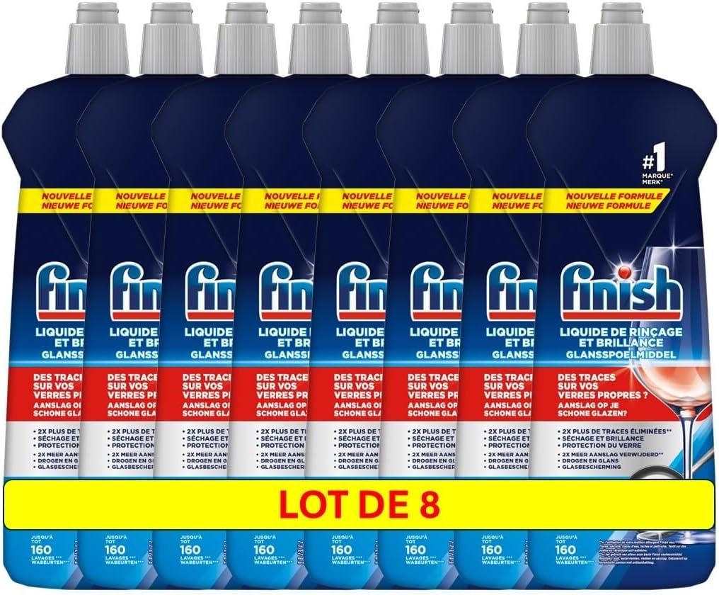 image:imageFinish Liquide de Rinage Brillance et Schage Produit LaveVaisselle Jusqu 480 lavages 2400ml en Lot de 3Parfum Frais