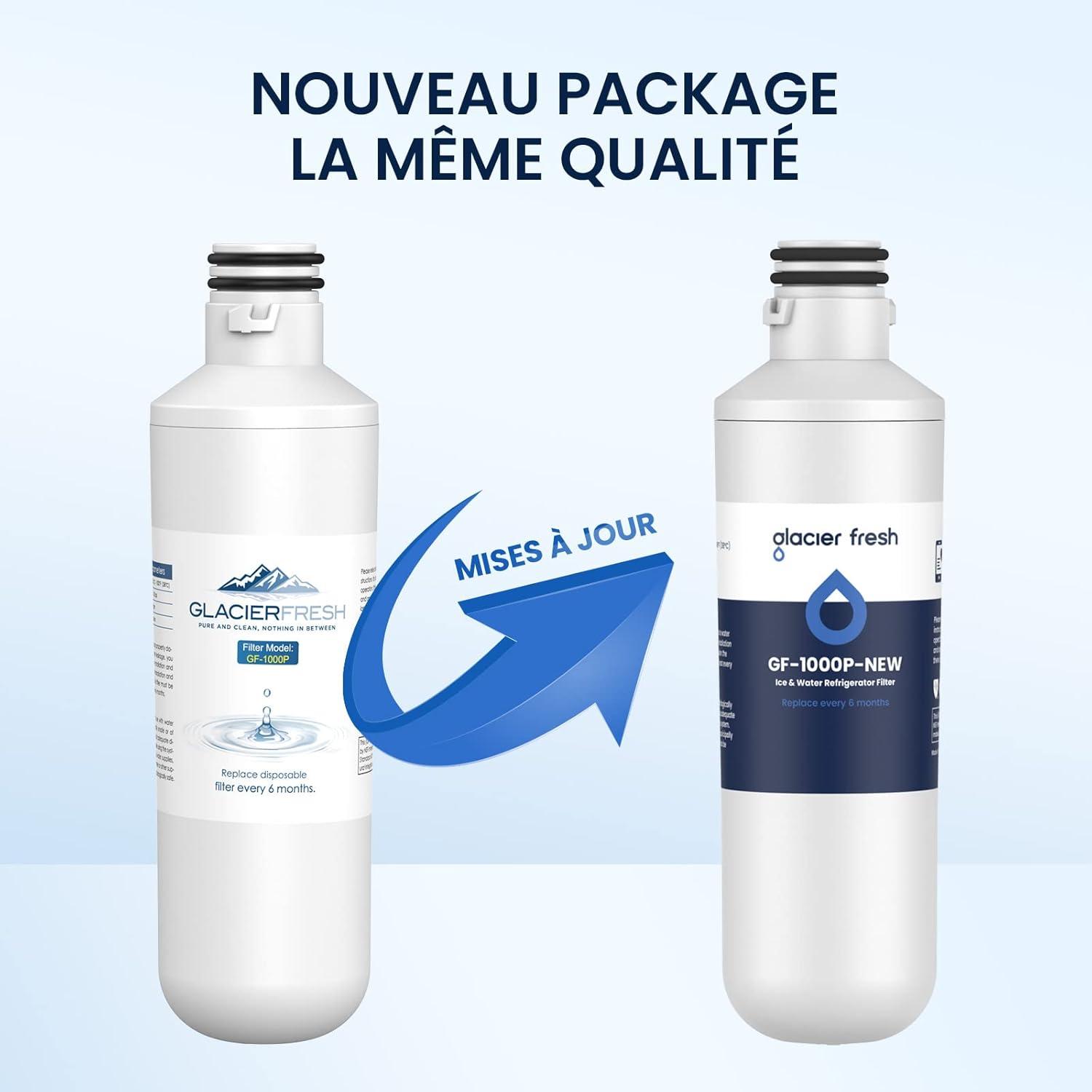 image:imageGLACIER FRESH LT1000PC ADQ747935 Filtre eau et filtre air de remplacement pour LG LT1000PPCPCS LMXS28626S LFXS26973S MDJ64844601 ADQ74793501 ADQ74793502 et LT120F 333 Unit