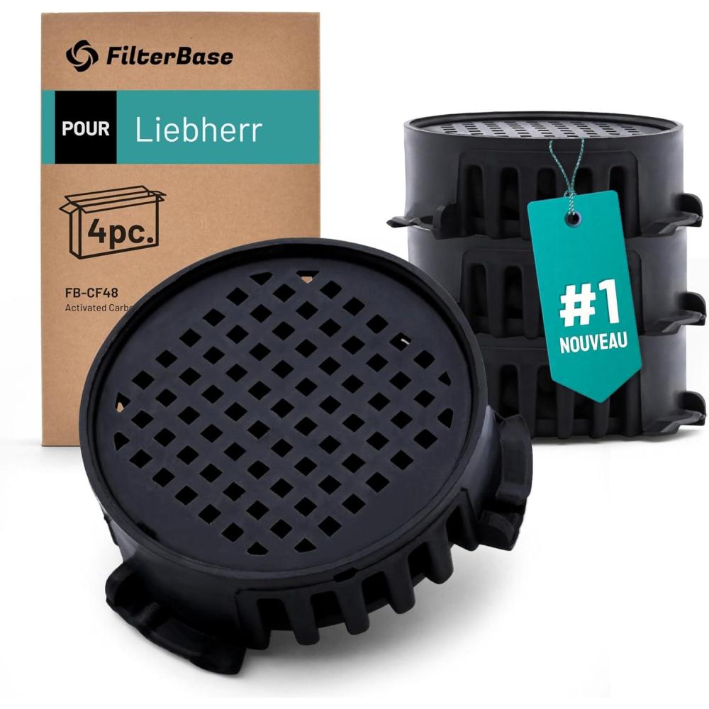 image:imageFiltre charbon actif 4 pices adapt Liebherr 9096342 9881116 7440006 9882304 et Miele 10806820 Rfrigrateur Filtre
