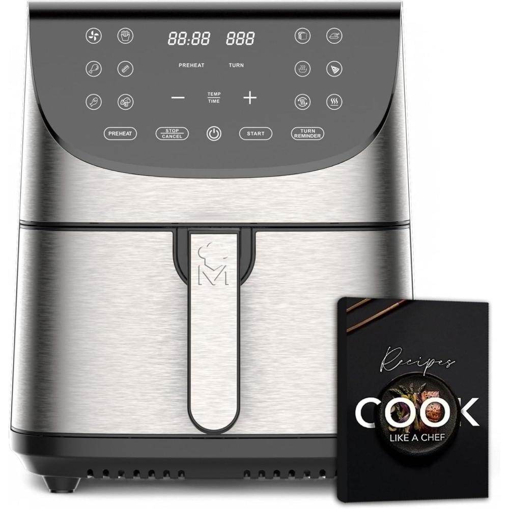 image:imageMasterPro Rocket 360 Friteuse sans huile Capacit de 36 L et puissance de 1500 Watt cran tactile LED et panier antiadhsif Friteuse air chaud Temprature rglable 80200C7L