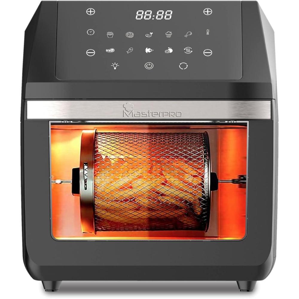 image:imageMasterPro Rocket 360 Friteuse sans huile Capacit de 36 L et puissance de 1500 Watt cran tactile LED et panier antiadhsif Friteuse air chaud Temprature rglable 80200C11L
