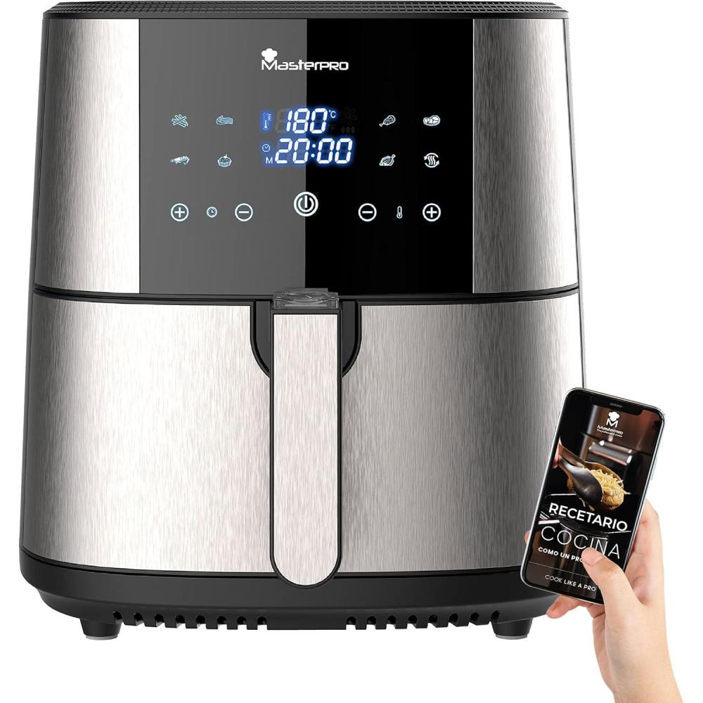 image:imageMasterPro Rocket 360 Friteuse sans huile Capacit de 36 L et puissance de 1500 Watt cran tactile LED et panier antiadhsif Friteuse air chaud Temprature rglable 80200C6L