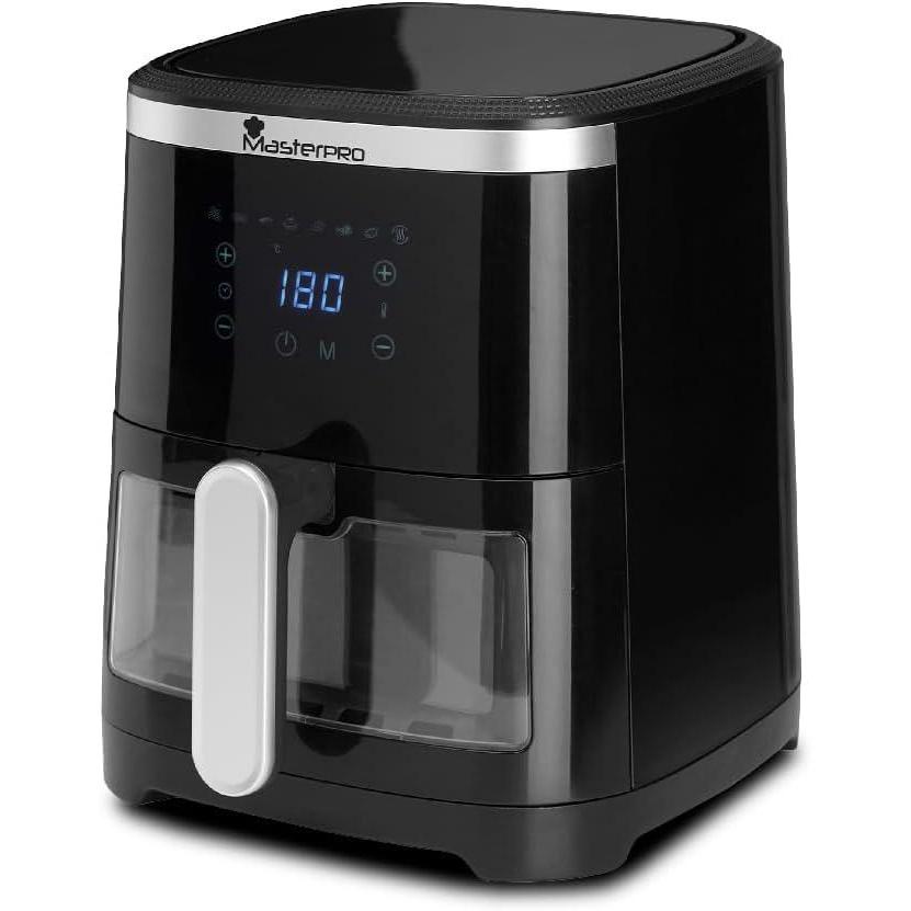 image:imageMasterPro Rocket 360 Friteuse sans huile Capacit de 36 L et puissance de 1500 Watt cran tactile LED et panier antiadhsif Friteuse air chaud Temprature rglable 80200C4 2L