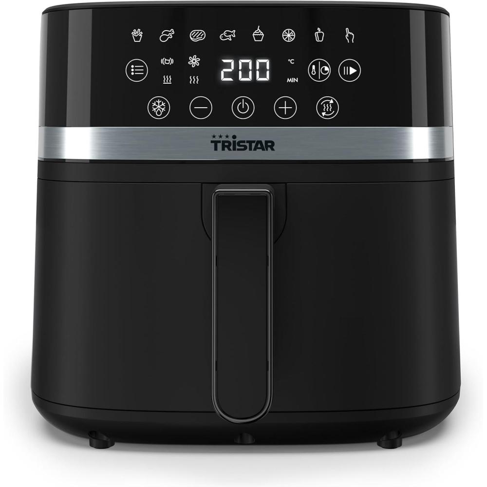 image:imageTristar Friteuse Air Numrique Capacit 6L 8 Programmes cran Tactile LED Prchauffage Rappel Agitation Revtement sans PFAS Arrt Auto Facile Nettoyer 1700W FR9416