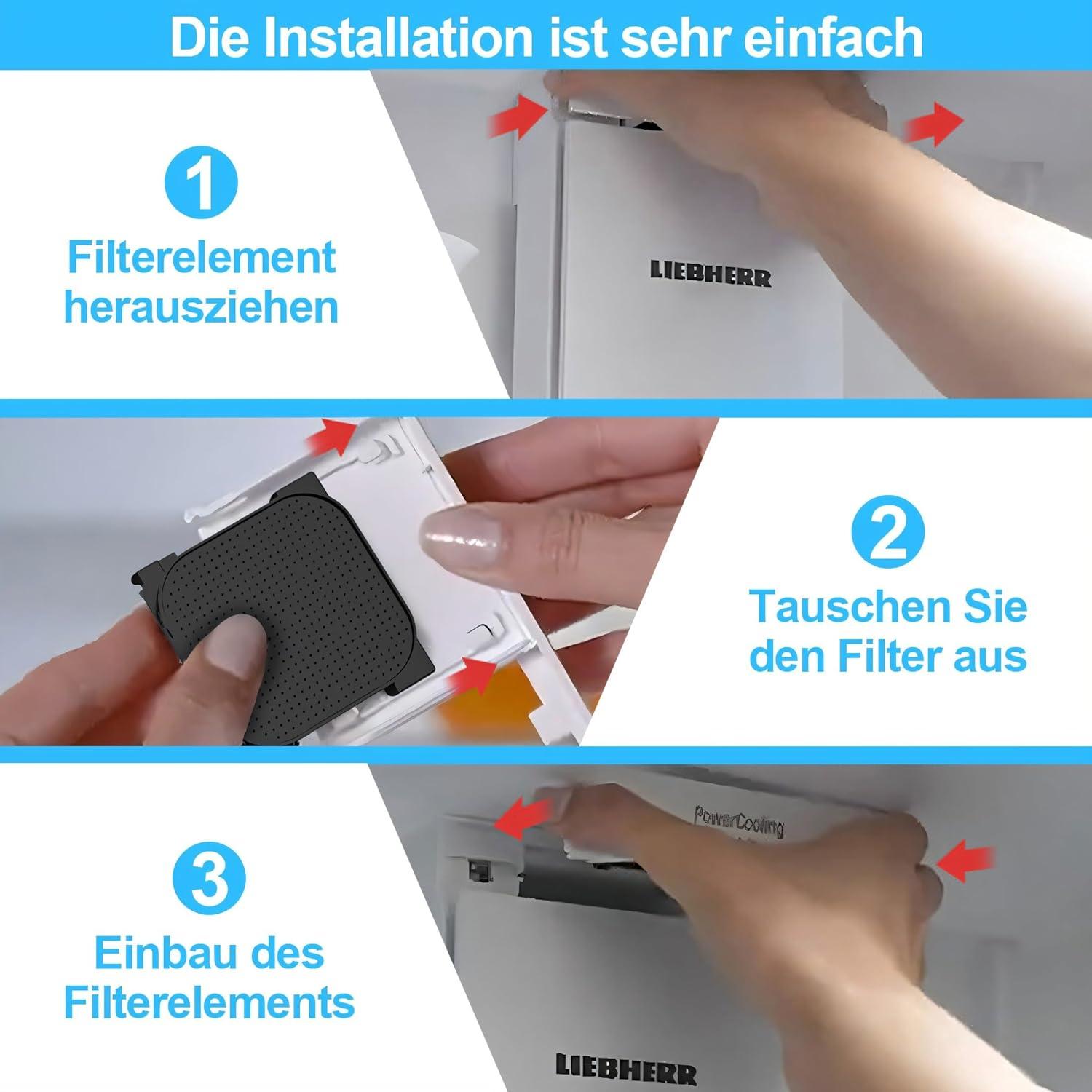 image:image1 PicesFiltre charbon actif Filtre frigo Filtre air Filtre pour Liebherr rfrigrateur Fresh Air Remplace 744002100 9096989 988246001 988246000 9882429